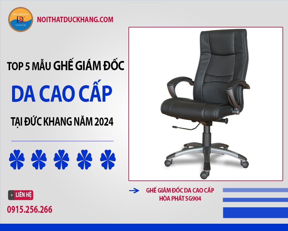 Ghế giám đốc da cao cấp Hòa Phát SG904