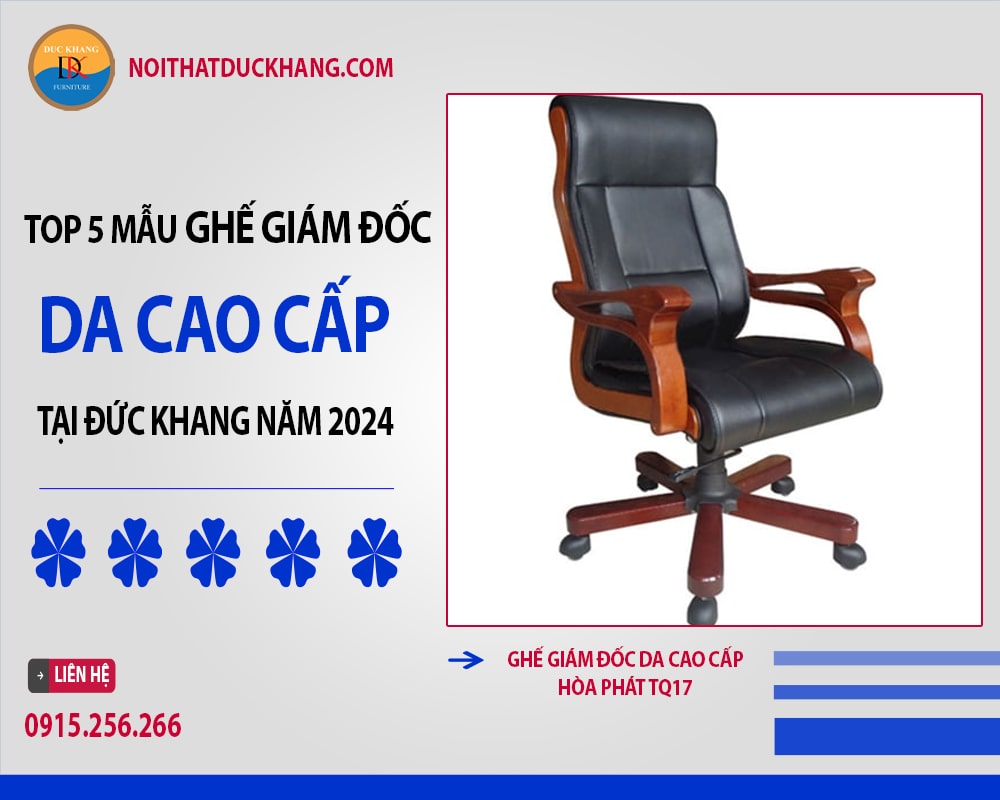 Ghế giám đốc da cao cấp Hòa Phát TQ17