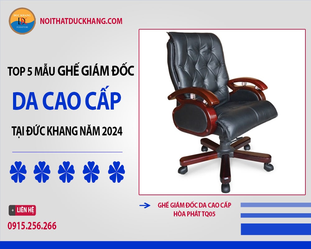 Ghế giám đốc da cao cấp Hòa Phát TQ05