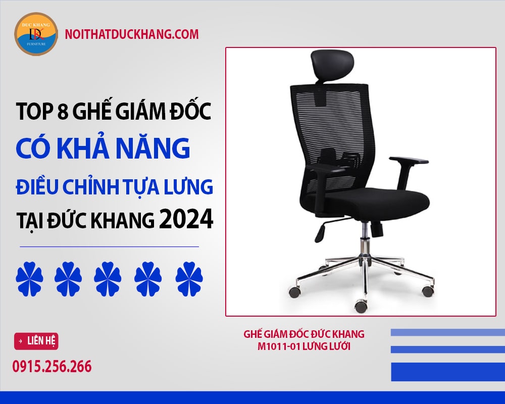 Ghế giám đốc Đức Khang M1011-01 lưng lưới