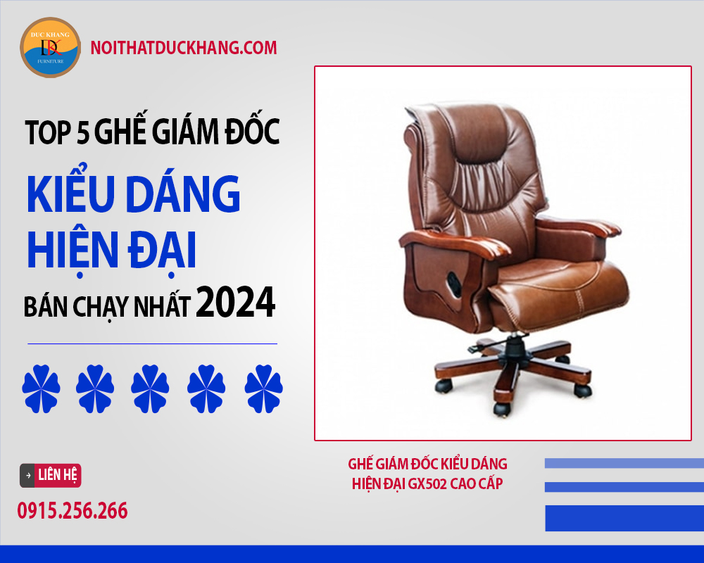 Ghế giám đốc kiểu dáng hiện đại GX502 cao cấp