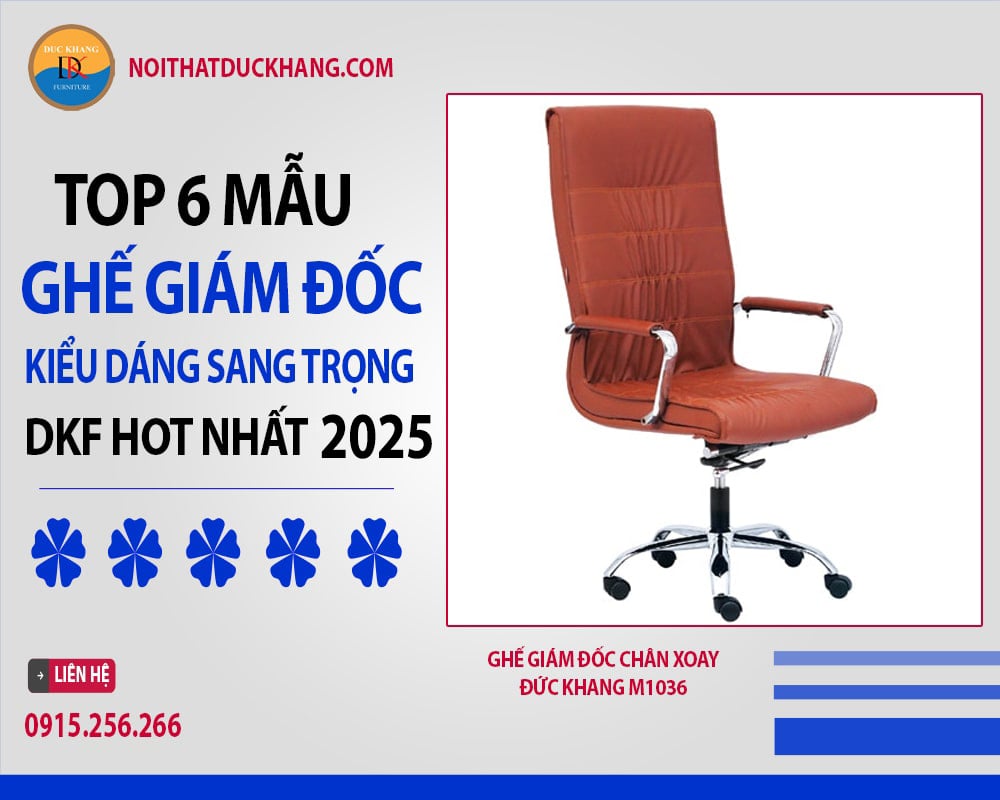 Ghế giám đốc chân xoay Đức Khang M1036
