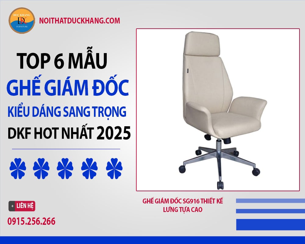 Ghế giám đốc SG916 thiết kế lưng tựa cao