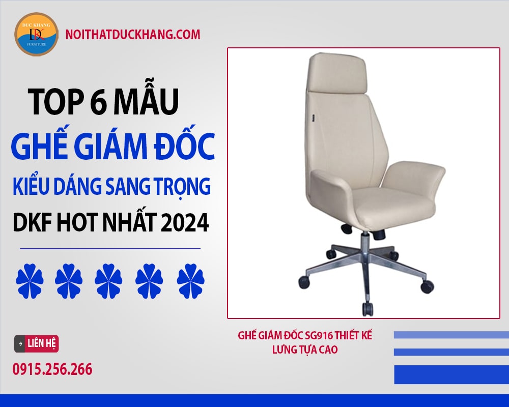 Ghế giám đốc SG916 thiết kế lưng tựa cao