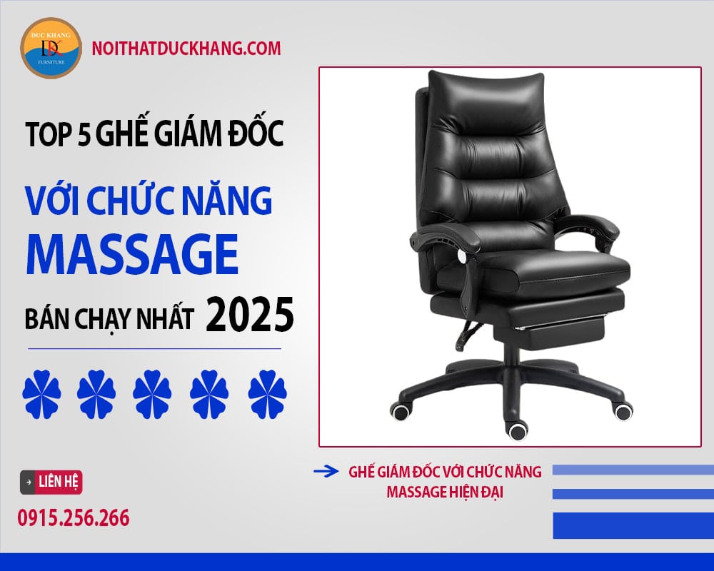 Ghế giám đốc với chức năng massage hiện đại Ghế giám đốc với chức năng massage hiện đại