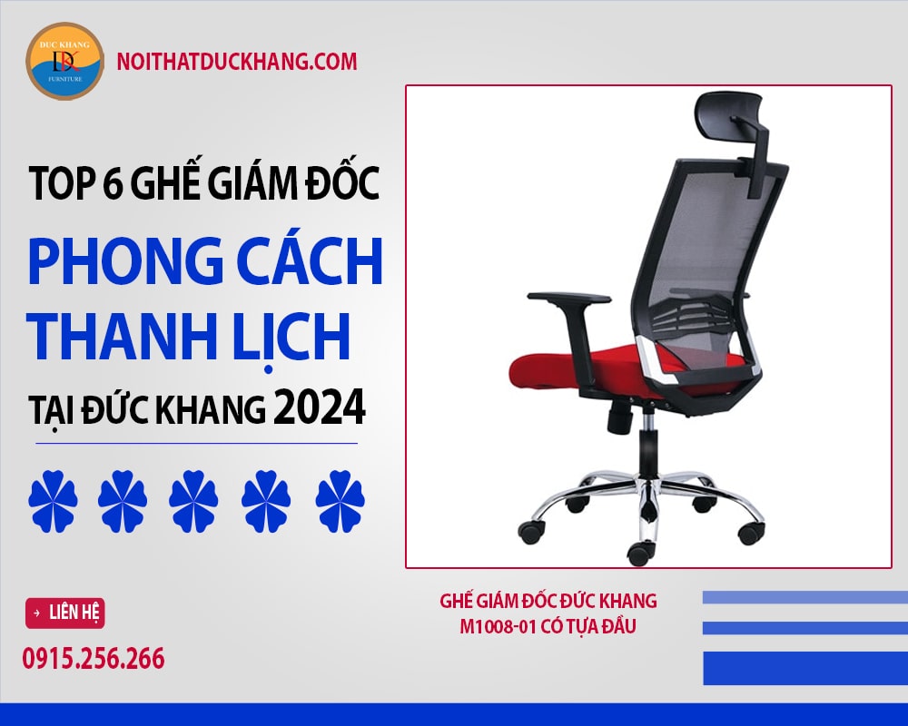 Ghế giám đốc Đức Khang M1008-01 có tựa đầu