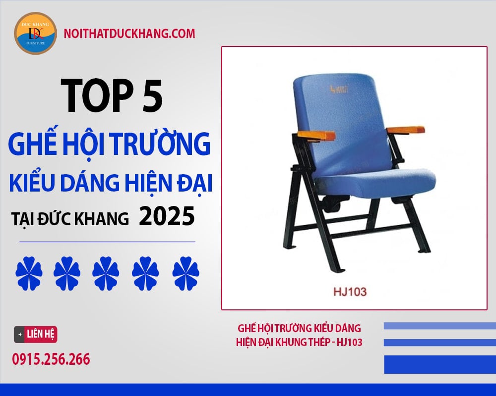 Ghế hội trường kiểu dáng hiện đại khung thép - HJ103 Ghế hội trường kiểu dáng hiện đại khung thép - HJ103