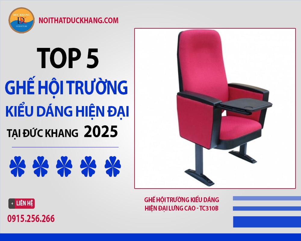 Ghế hội trường kiểu dáng hiện đại lưng cao - TC310B Ghế hội trường kiểu dáng hiện đại lưng cao - TC310B