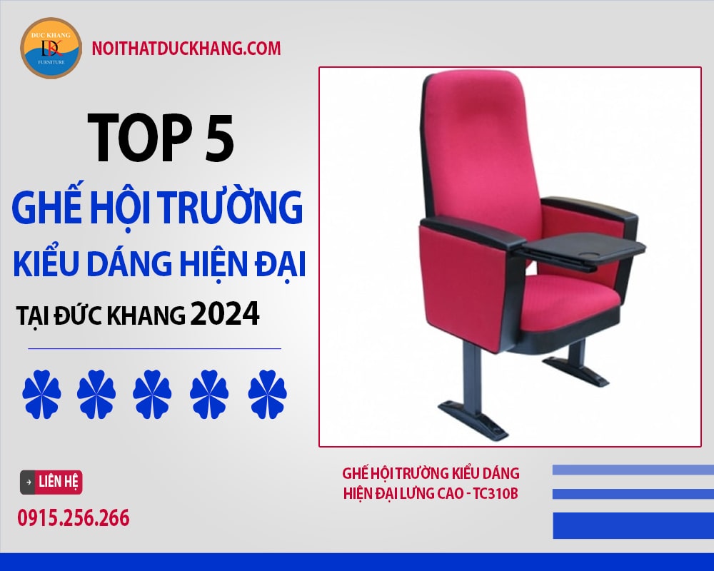 Ghế hội trường kiểu dáng hiện đại lưng cao - TC310B