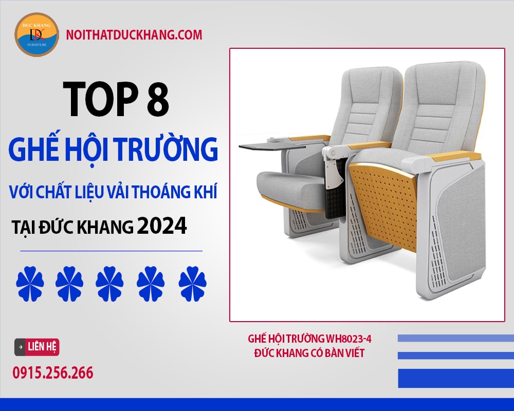 Ghế hội trường WH8023-4 Đức Khang có bàn viết