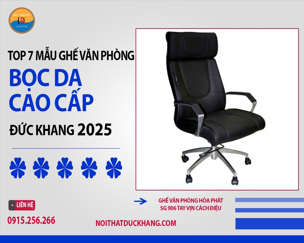 Ghế văn phòng Hòa Phát SG 906 tay vịn cách điệu Ghế văn phòng Hòa Phát SG 906 tay vịn cách điệu