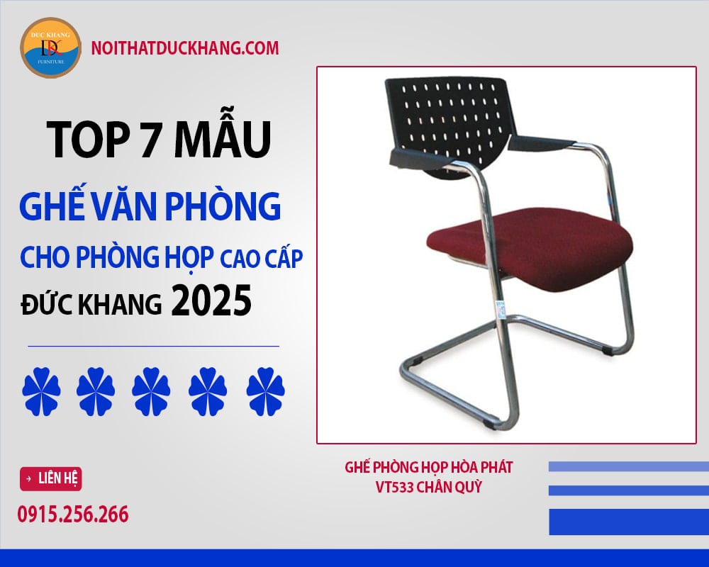 Ghế phòng họp Hòa Phát VT533 chân quỳ Ghế phòng họp Hòa Phát VT533 chân quỳ