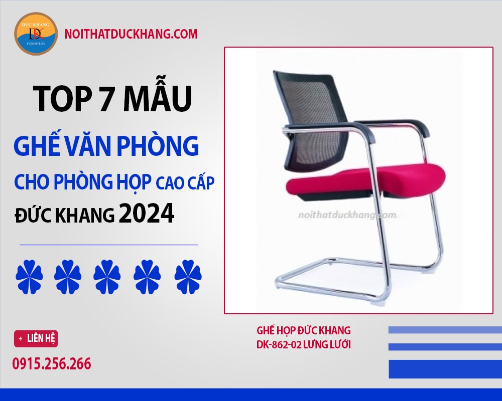 Ghế họp Đức Khang DK-862-02 lưng lưới