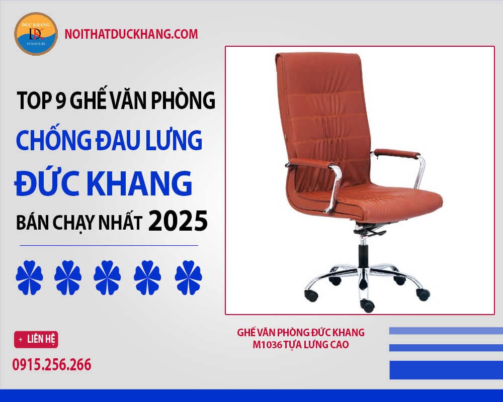 Ghế văn phòng Đức Khang M1036 tựa lưng cao