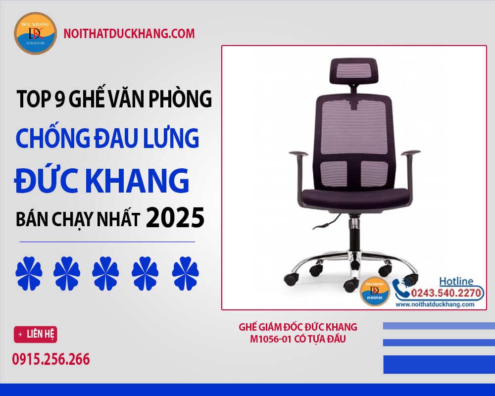 Ghế giám đốc Đức Khang M1056-01 có tựa đầu