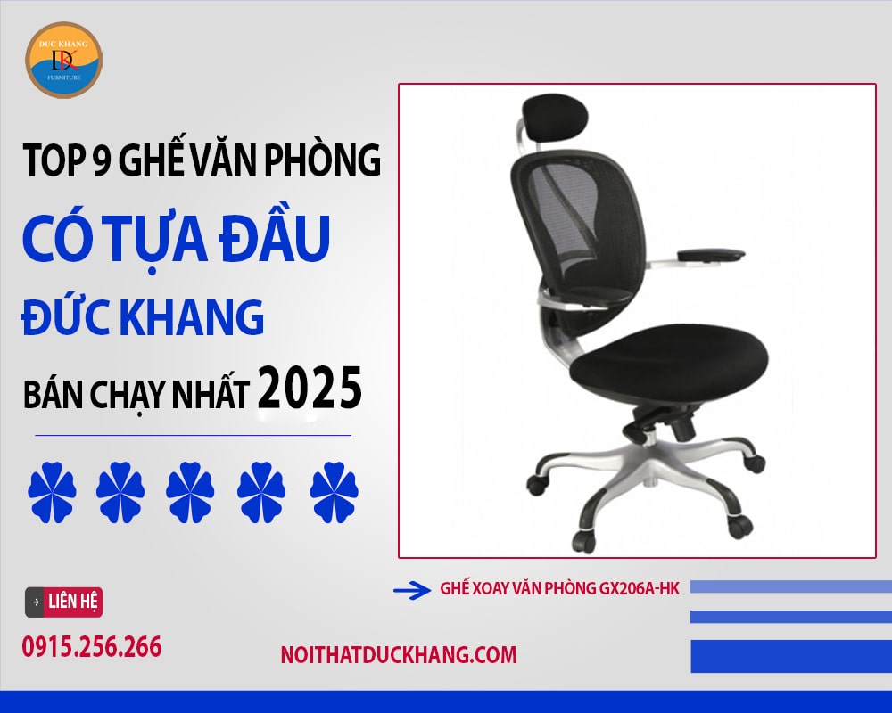 Ghế xoay văn phòng GX206A-HK Ghế xoay văn phòng GX206A-HK