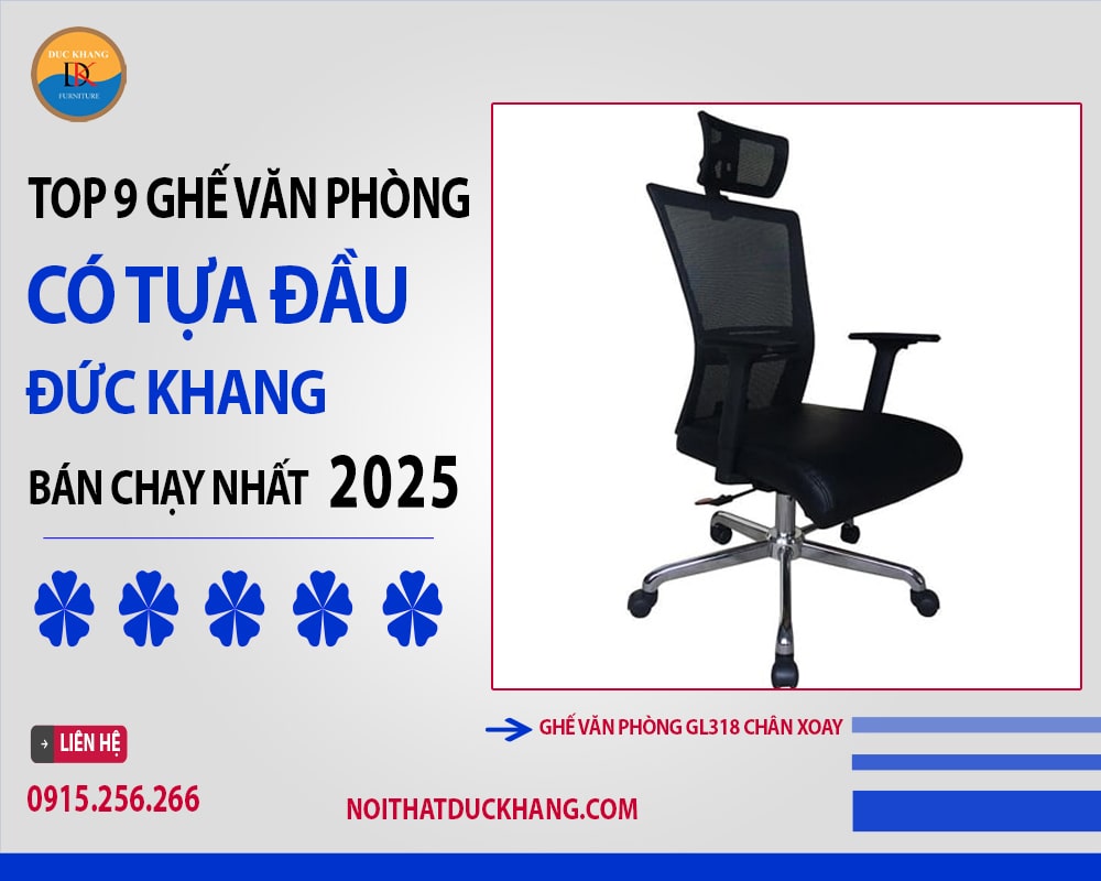 Ghế văn phòng GL318 chân xoay Ghế văn phòng GL318 chân xoay