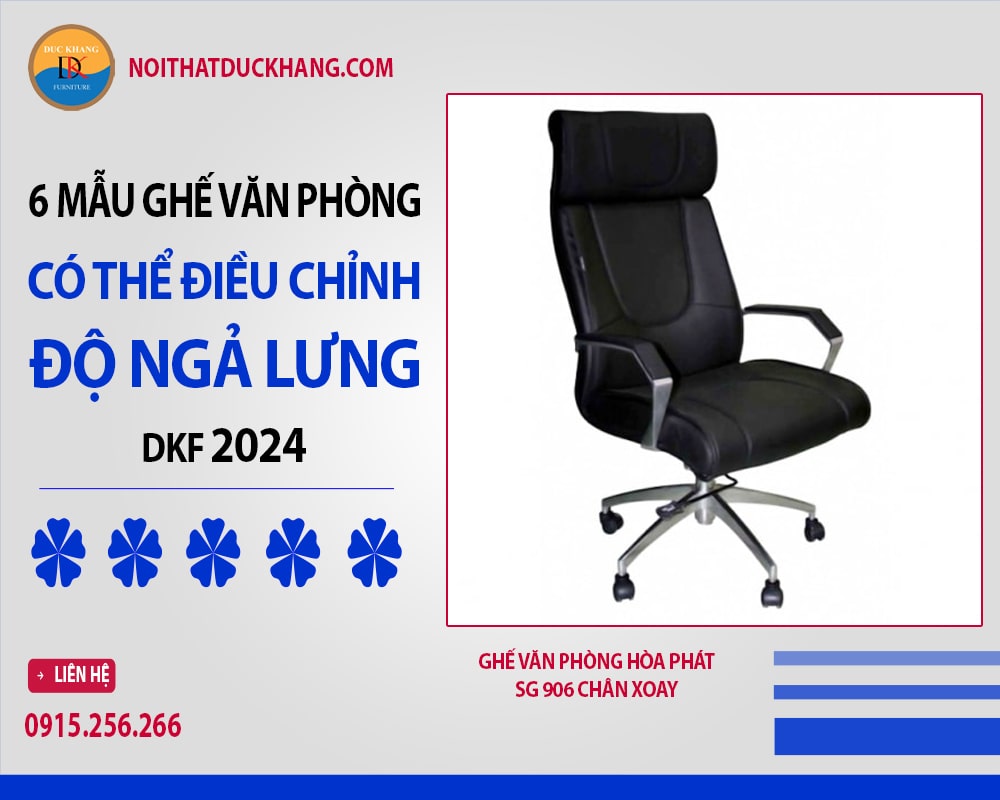 Ghế văn phòng Hòa Phát SG 906 chân xoay