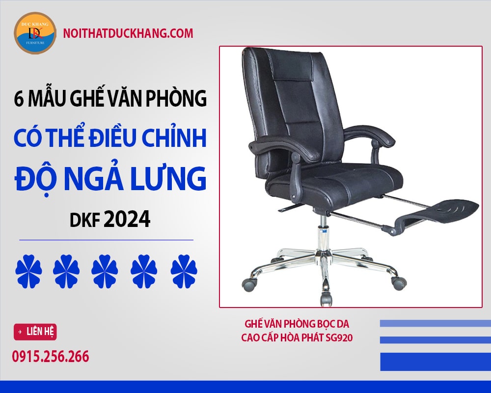 Ghế văn phòng bọc da cao cấp Hòa Phát SG920