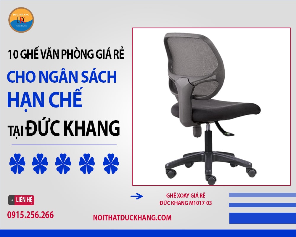 Ghế xoay giá rẻ Đức Khang M1017-03
