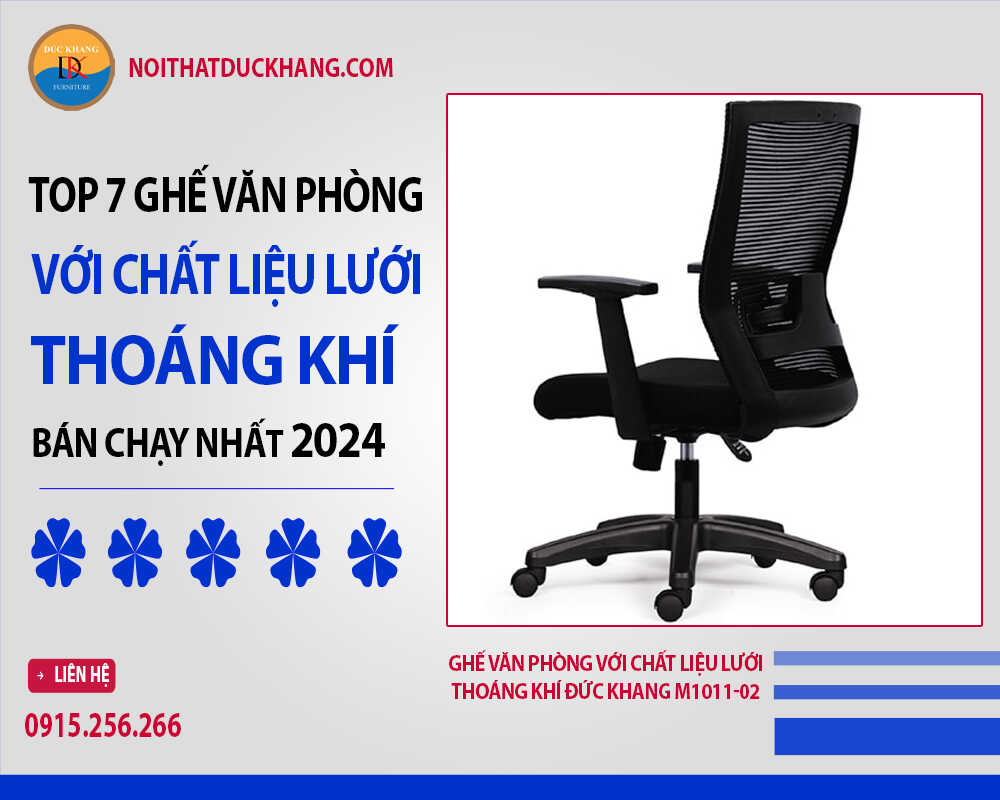 Ghế văn phòng với chất liệu lưới thoáng khí Đức Khang M1011-02