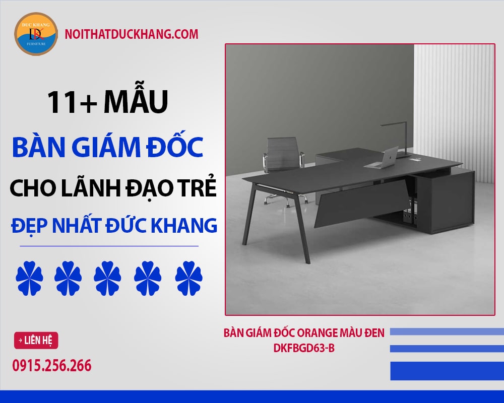 Bàn giám đốc Orange màu đen DKFBGD63-B