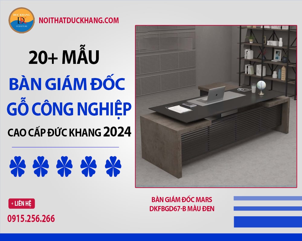 Bàn giám đốc Mars DKFBGD67-B màu đen