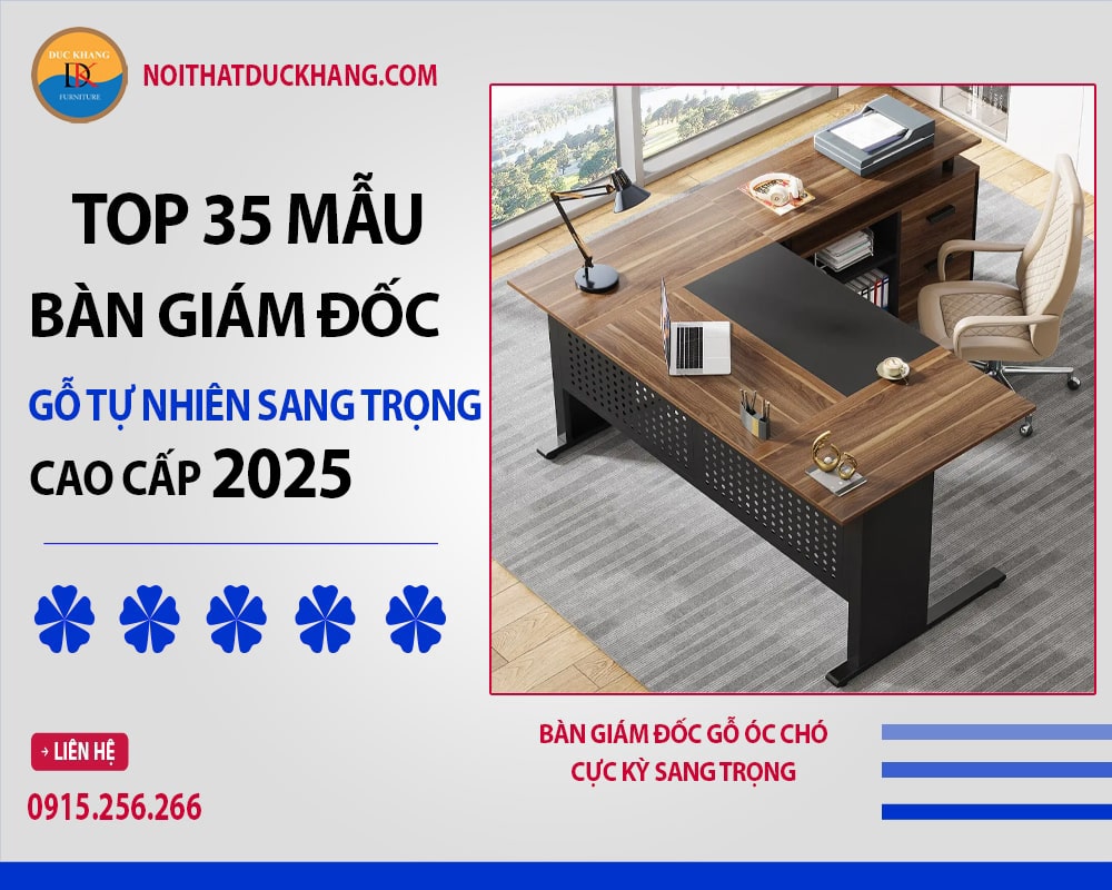 Bàn giám đốc gỗ óc chó cực kỳ sang trọng Bàn giám đốc gỗ óc chó cực kỳ sang trọng
