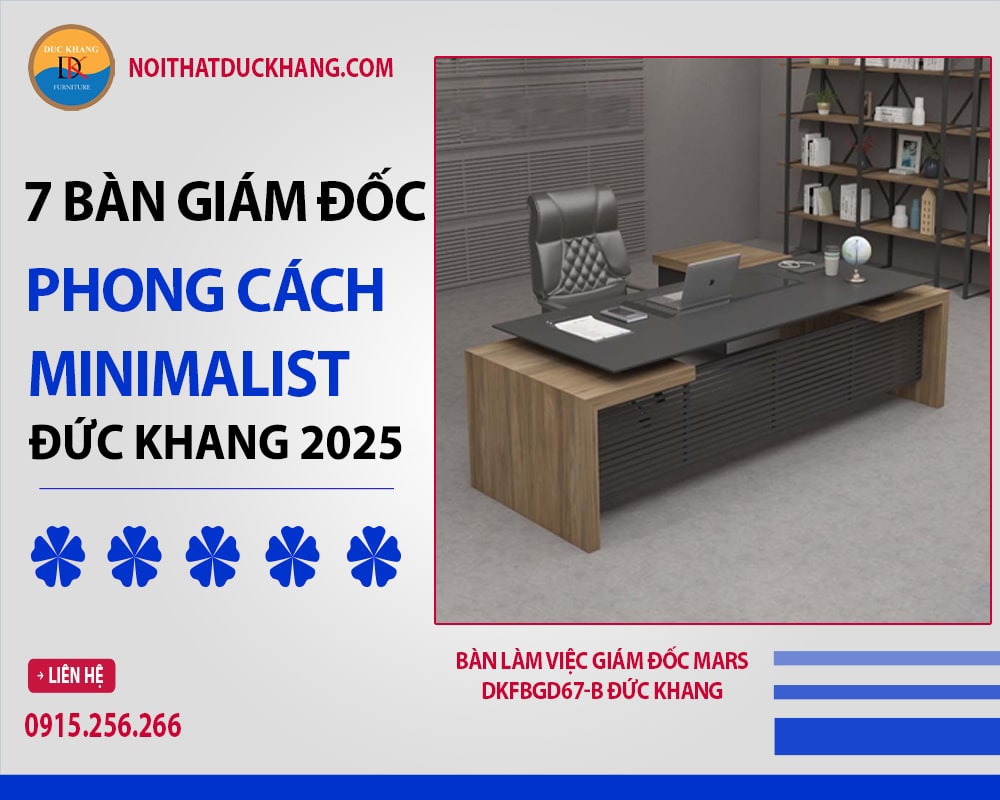 Bàn làm việc giám đốc Mars DKFBGD67-B Đức Khang
