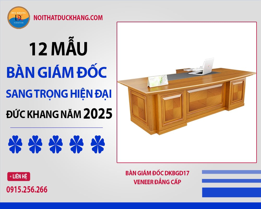 Bàn giám đốc DKBGD17 veneer đẳng cấp