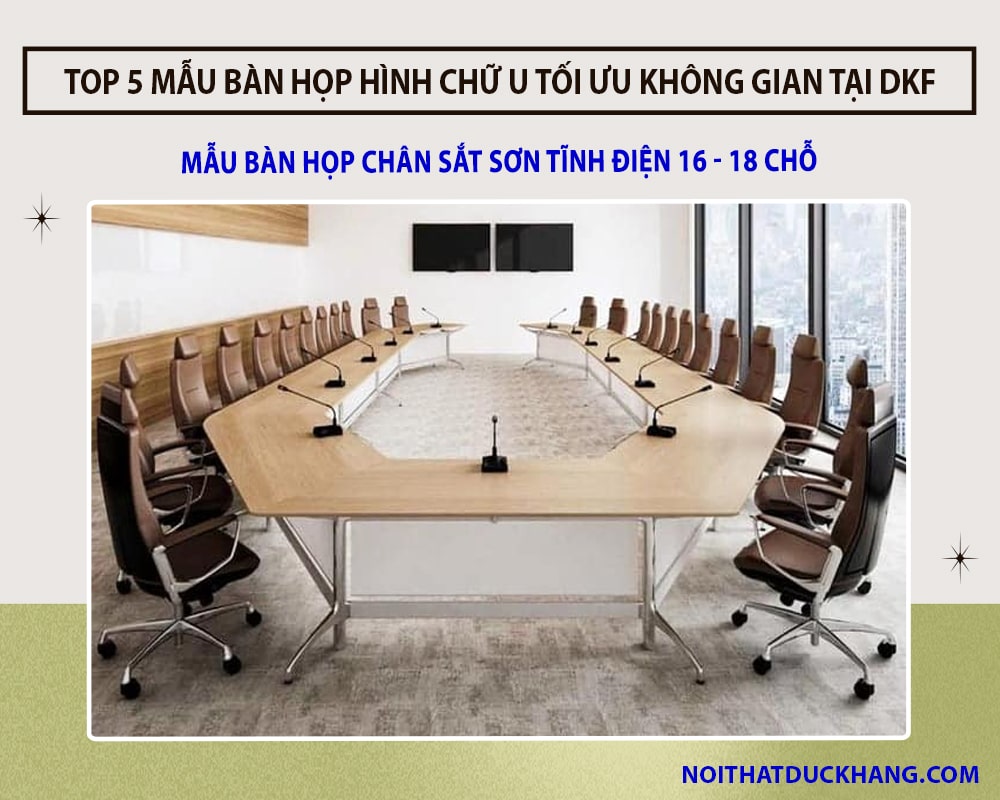 Mẫu bàn họp chân sắt sơn tĩnh điện 16 - 18 chỗ Mẫu bàn họp chân sắt sơn tĩnh điện 16 - 18 chỗ