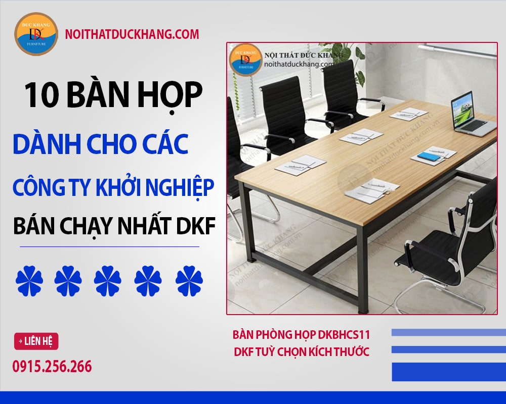 Bàn phòng họp DKBHCS11 DKF tuỳ chọn kích thước