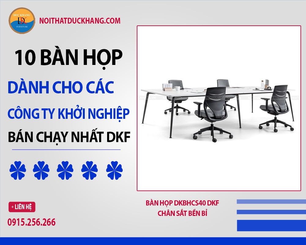 Bàn họp DKBHCS40 DKF chân sắt bền bỉ