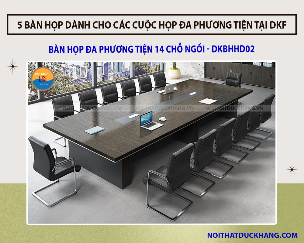 Bàn họp đa phương tiện 14 chỗ ngồi - DKBHHD02