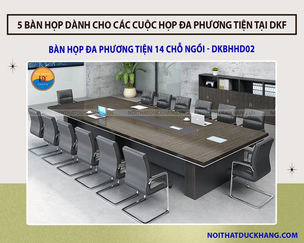 Bàn họp đa phương tiện 14 chỗ ngồi - DKBHHD02