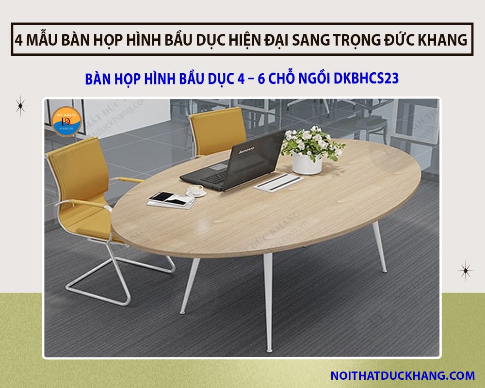 Bàn họp hình bầu dục 4 – 6 chỗ ngồi DKBHCS23