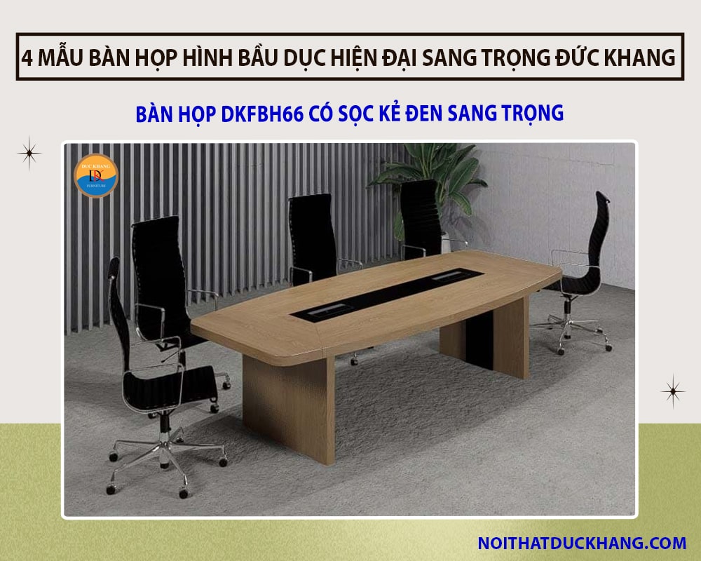 Bàn họp DKFBH66 có sọc kẻ đen sang trọng