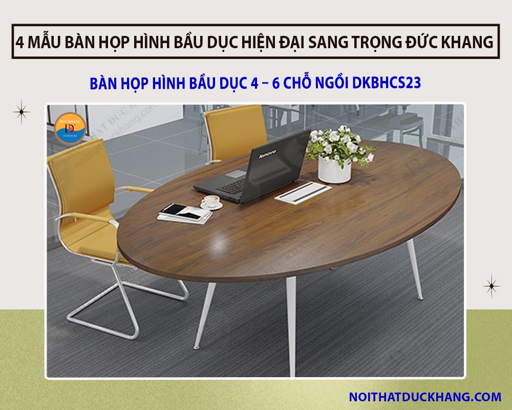 Bàn họp hình bầu dục 4 – 6 chỗ ngồi DKBHCS23