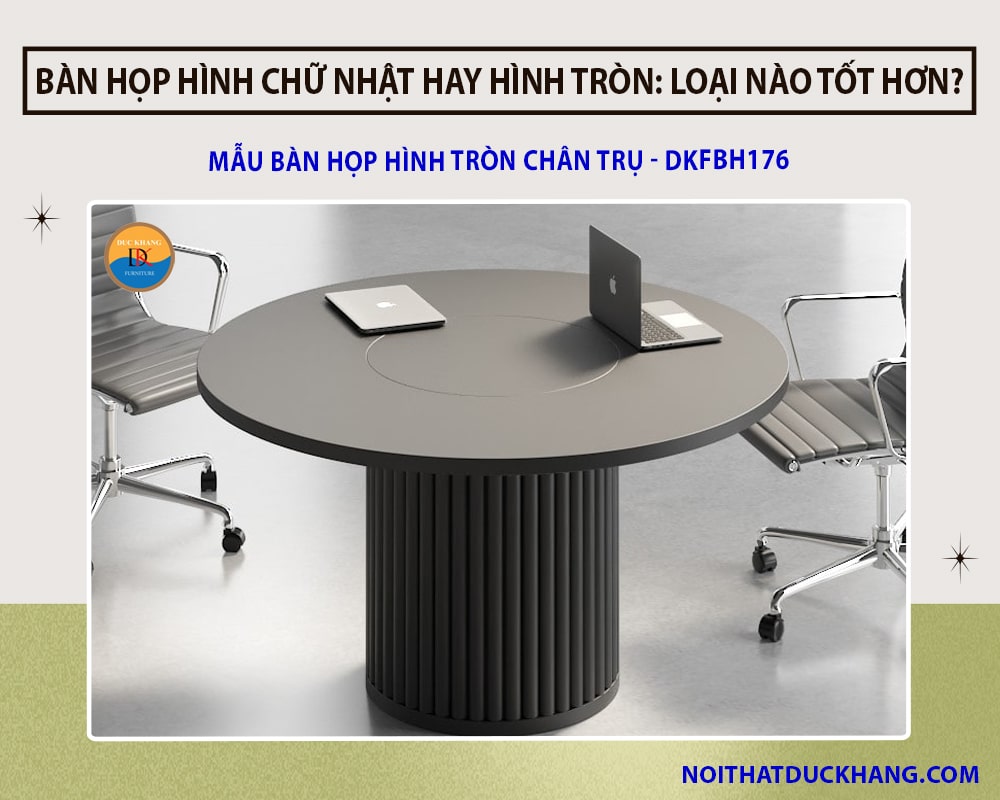 Mẫu bàn họp hình tròn chân trụ - DKFBH176