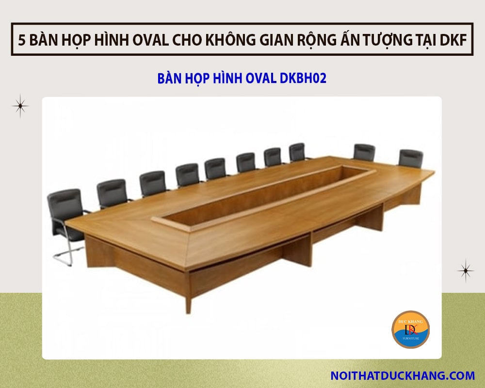 Bàn họp hình oval DKBH02