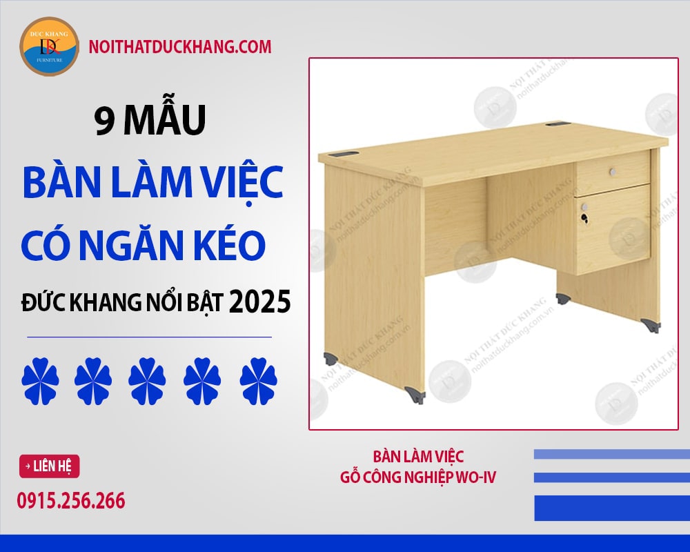 Bàn làm việc gỗ công nghiệp WO-IV Bàn làm việc gỗ công nghiệp WO-IV