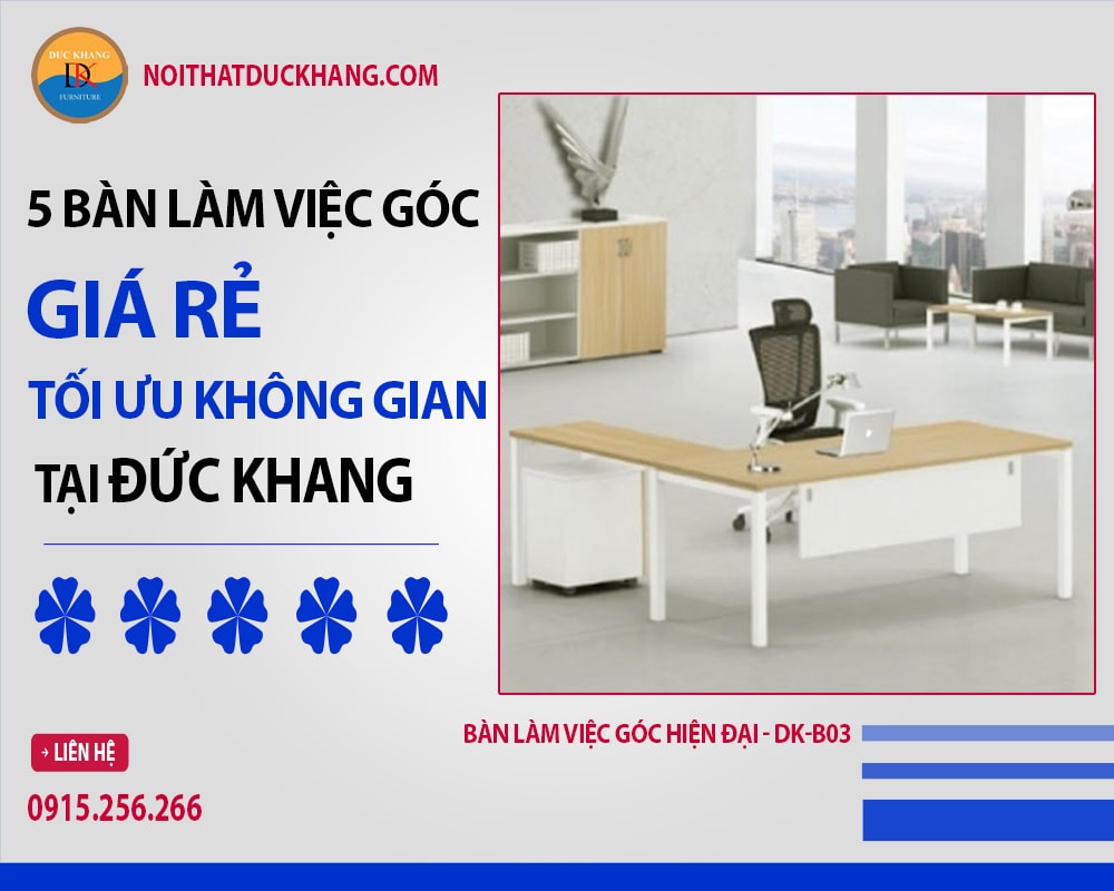 Bàn làm việc góc hiện đại - DK-B03