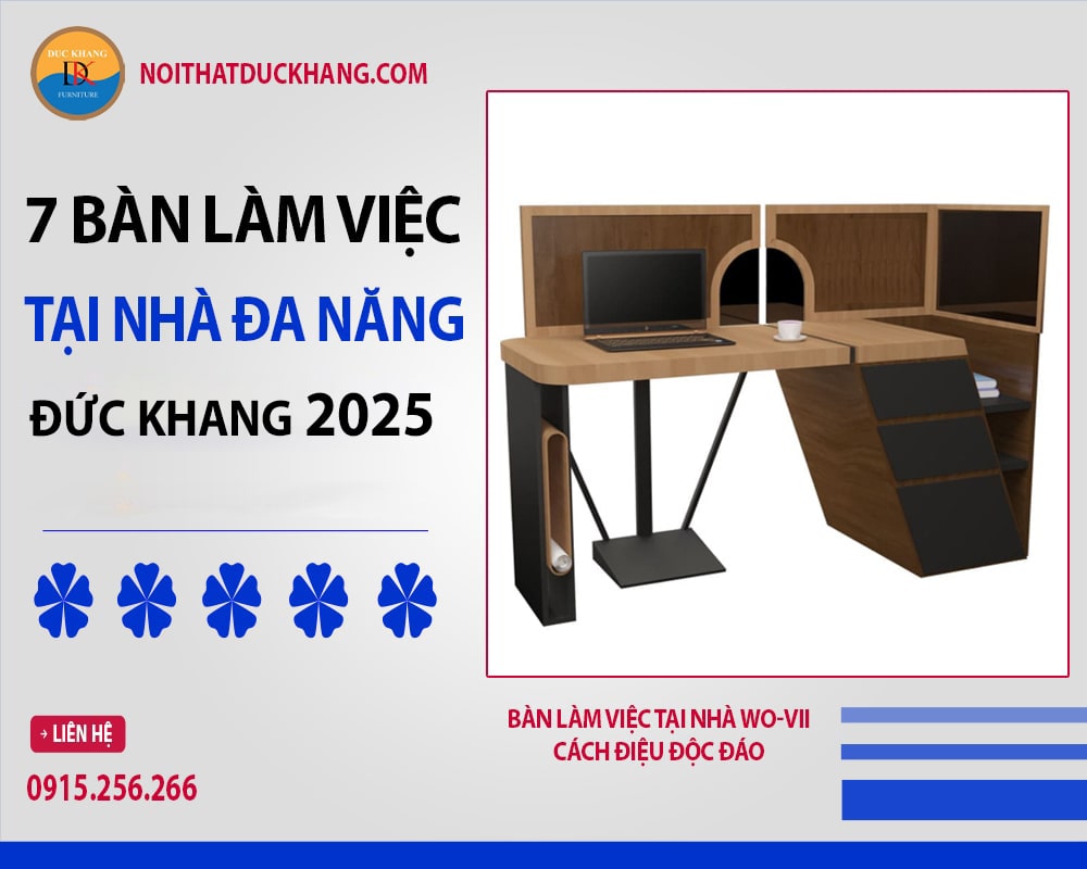 Bàn làm việc tại nhà WO-VII cách điệu độc đáo