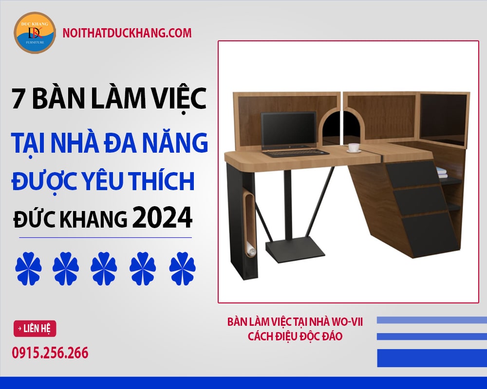 Bàn làm việc tại nhà WO-VII cách điệu độc đáo