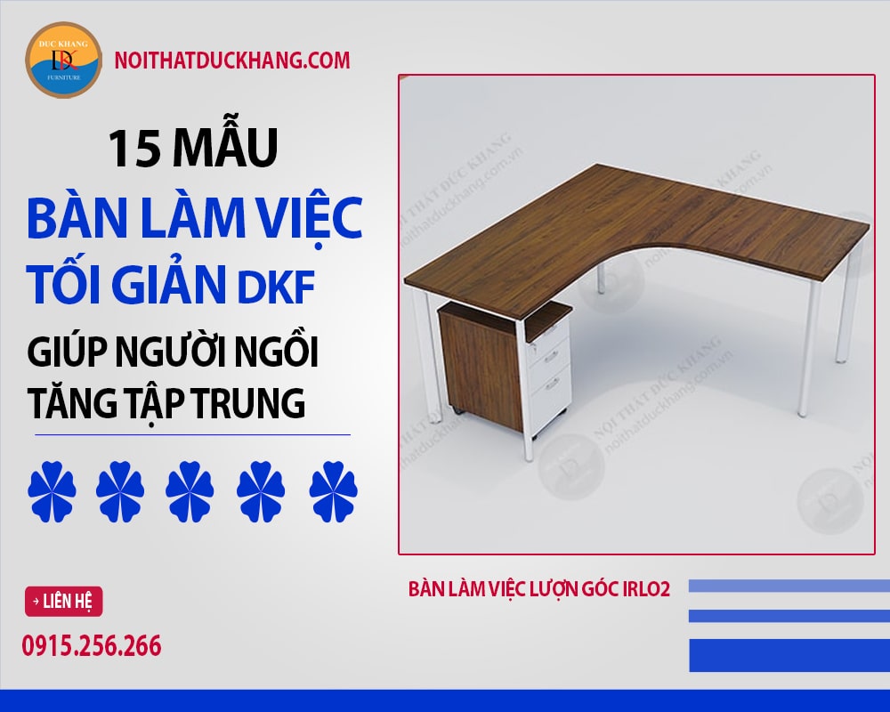 Bàn làm việc lượn góc IRLO2 Bàn làm việc lượn góc IRLO2