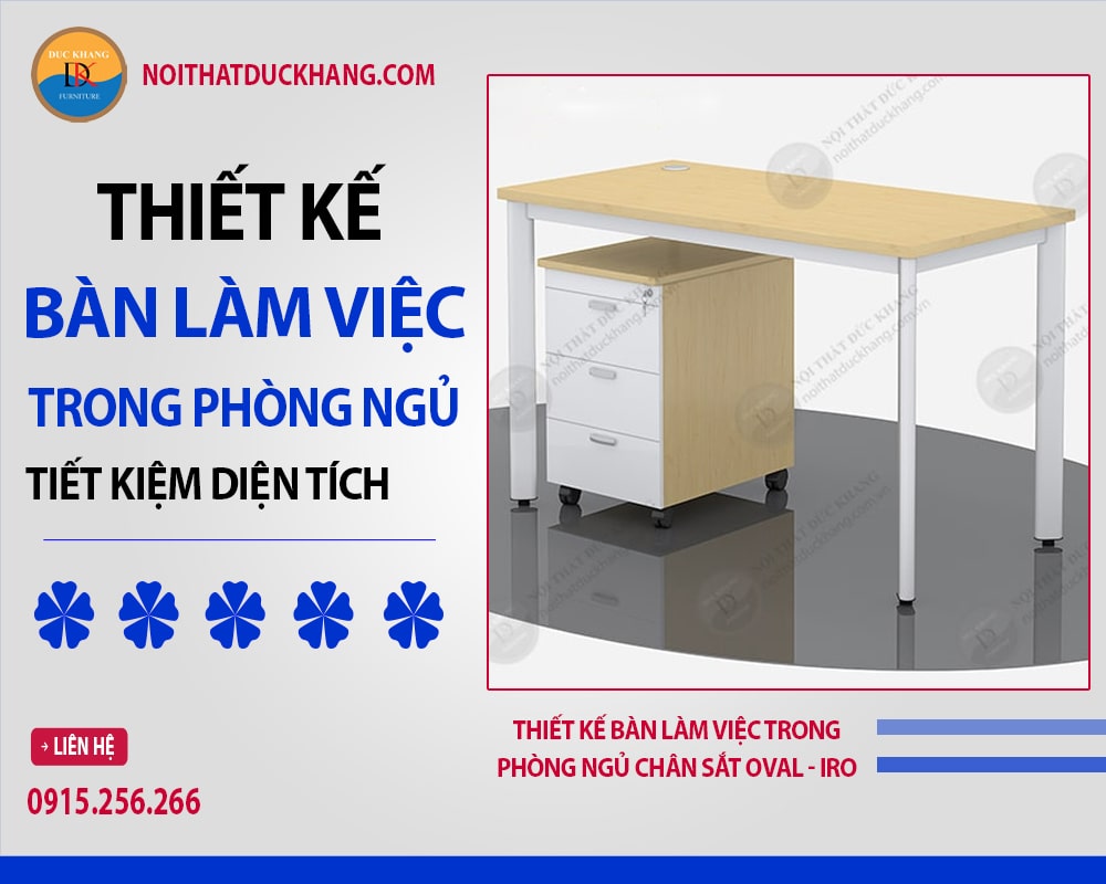 Thiết kế bàn làm việc trong phòng ngủ chân sắt oval - IRO Thiết kế bàn làm việc trong phòng ngủ chân sắt oval - IRO