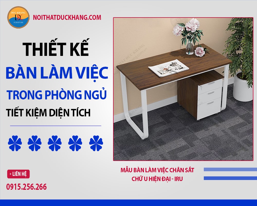 Thiết kế bàn làm việc trong phòng ngủ tiết kiệm diện tích