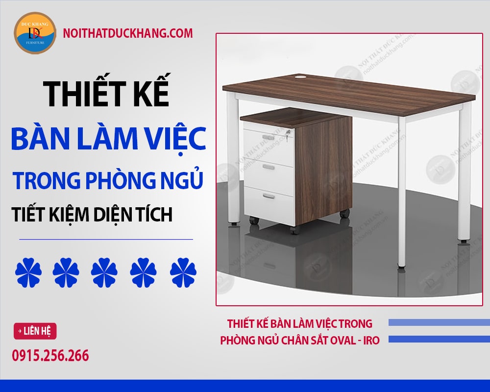 Thiết kế bàn làm việc trong phòng ngủ chân sắt oval - IRO Thiết kế bàn làm việc trong phòng ngủ chân sắt oval - IRO