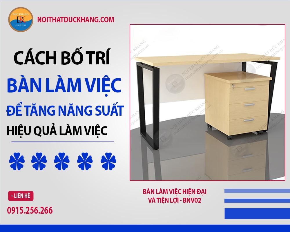 Bàn làm việc hiện đại và tiện lợi - BNV02