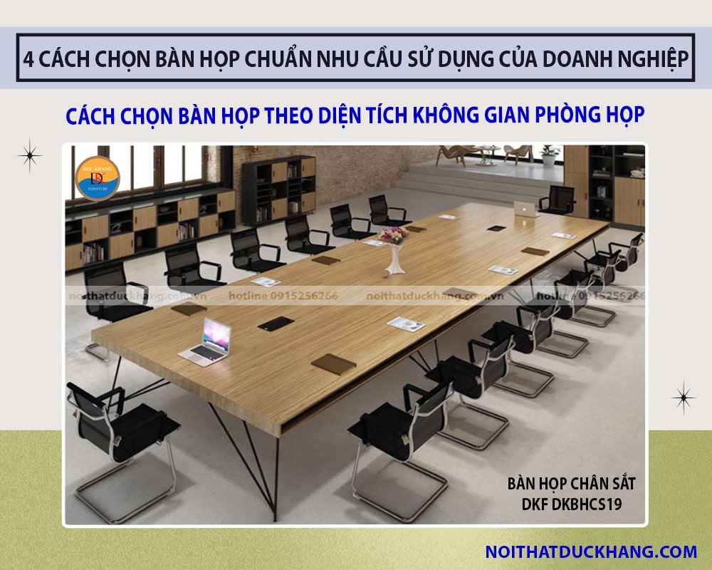 Cách chọn bàn họp theo diện tích không gian phòng họp Cách chọn bàn họp theo diện tích không gian phòng họp